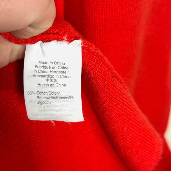 J. CREW Sophie Open Front Sweater Blazer Merino Wool Red {101} - Picture 5 of 6